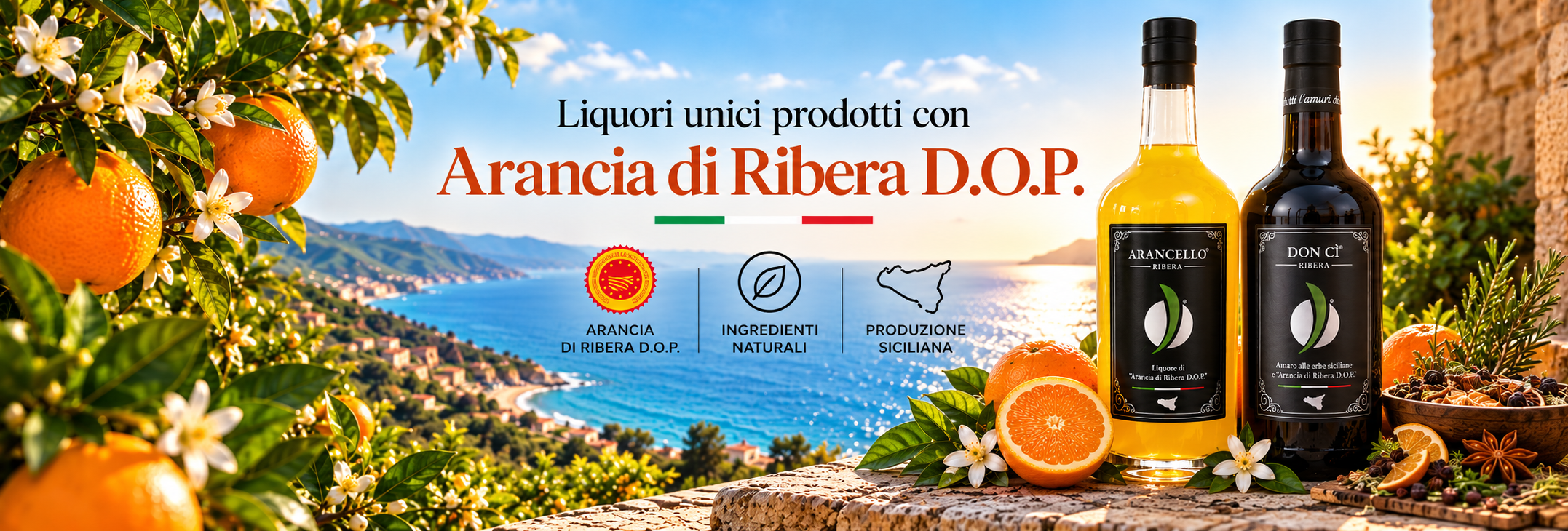 Arancello Ribera e Amaro Don Cì Ribera: Liquori unici prodotti con “Arancia di Ribera DOP”